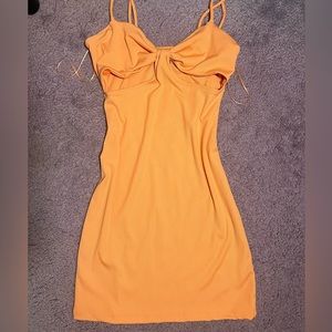 Soft Orange Spring/Summer Dress, Size M